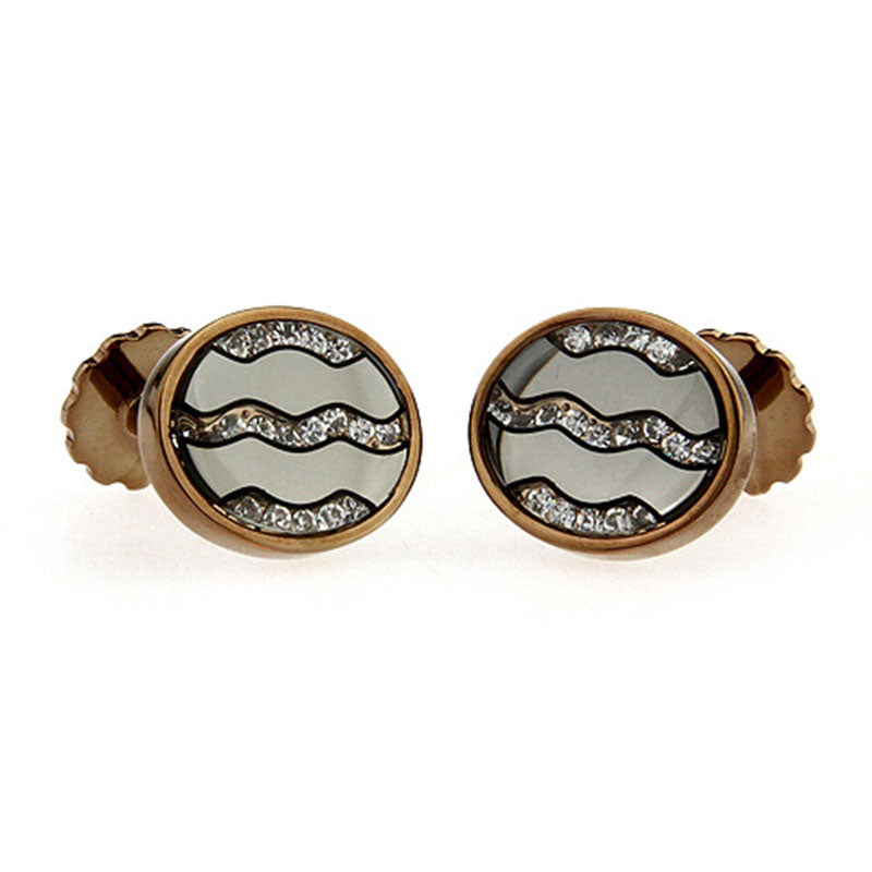 Crystal Zircon Cufflinks