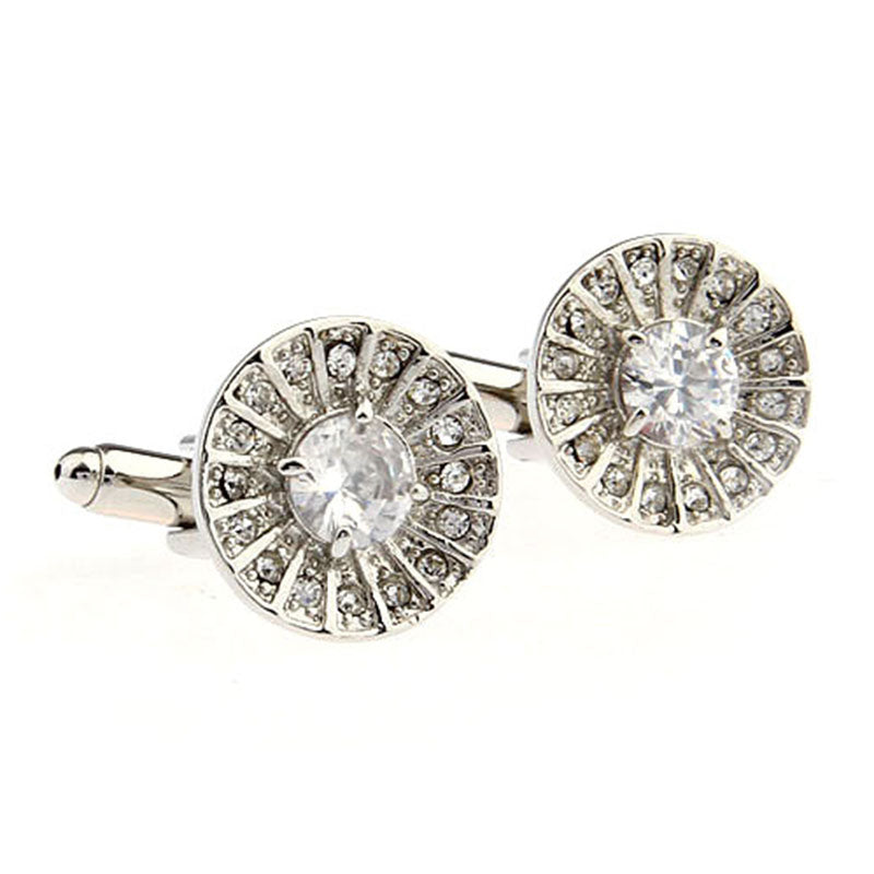 Crystal Zircon Cufflinks