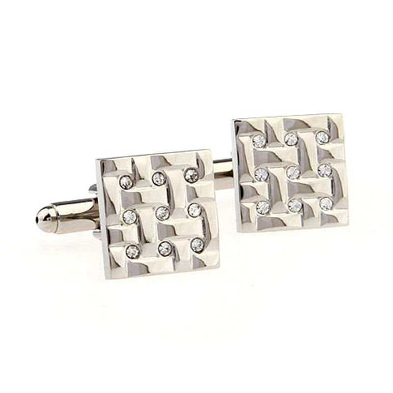 Crystal Zircon Cufflinks