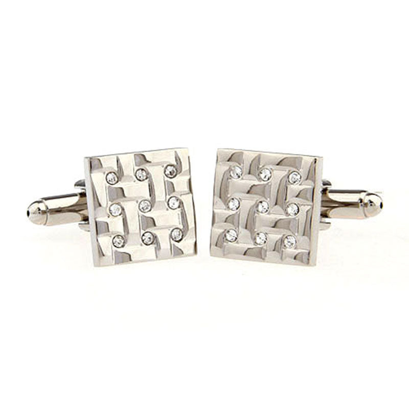 Crystal Zircon Cufflinks