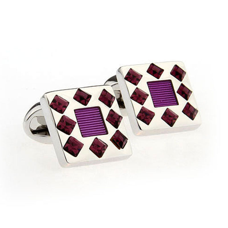 Crystal Zircon Cufflinks