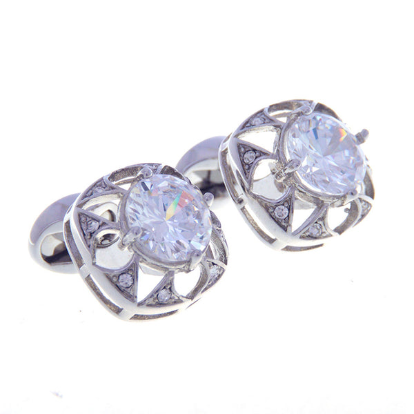 Crystal Zircon Cufflinks