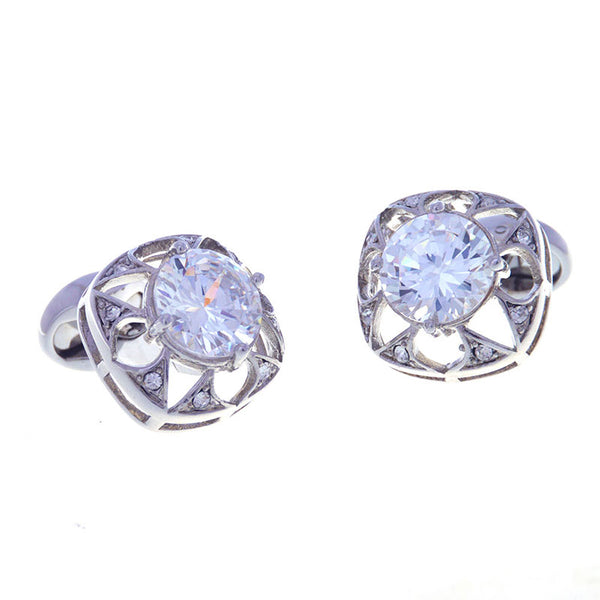 Crystal Zircon Cufflinks