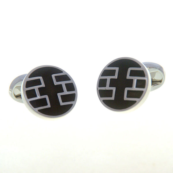 Enamel Dropping Glue Cufflinks