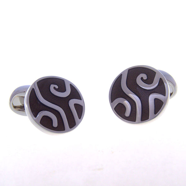 Enamel Dropping Glue Cufflinks