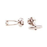 Laser Laser Chinese Knot Plain Colour Metal Cufflinks