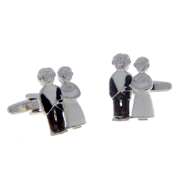 Festivals Wedding Reception Enamel Dropping Glue Cufflinks