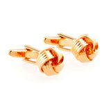 Laser Laser Chinese Knot Plain Colour Metal Cufflinks