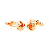 Laser Laser Chinese Knot Plain Colour Metal Cufflinks