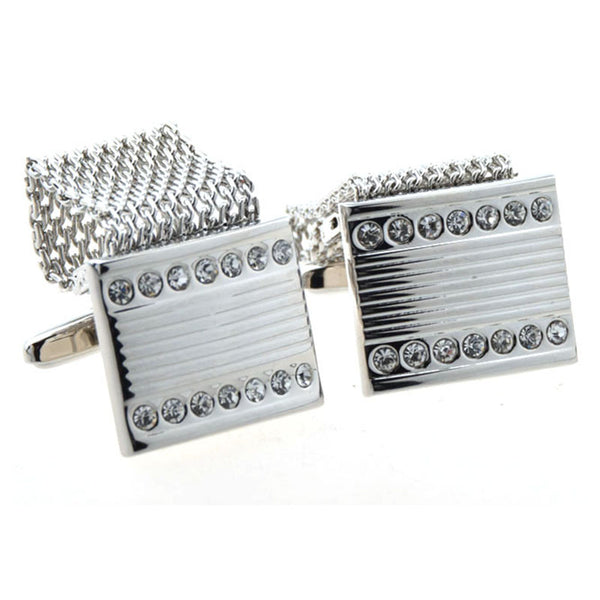 Crystal Zircon Cufflinks