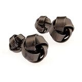 Laser Laser Chinese Knot Plain Colour Metal Cufflinks