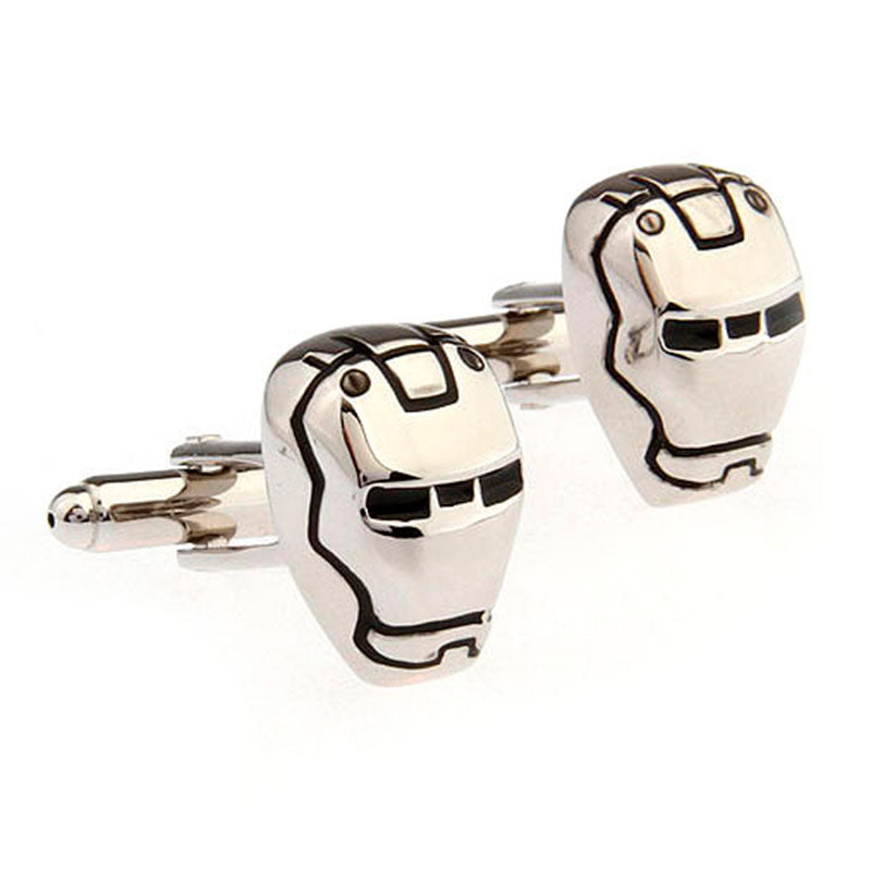 Interesting Skull Grease Baking Paint Cufflinks