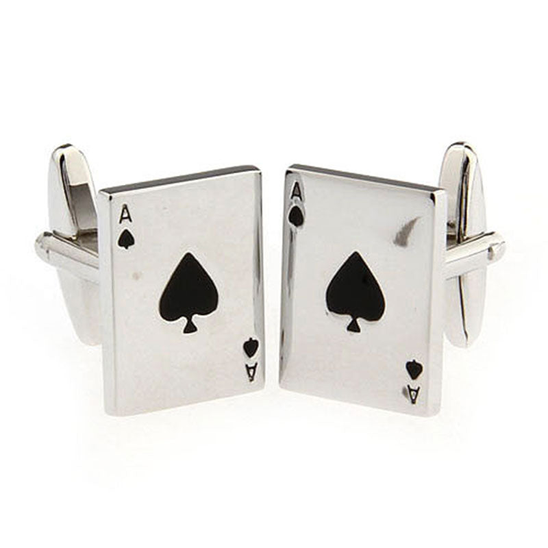 Movies Gambling Enamel Dropping Glue Cufflinks