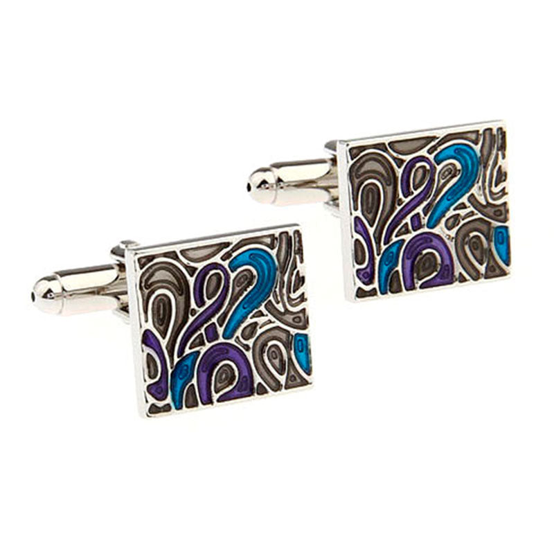 Enamel Dropping Glue Cufflinks