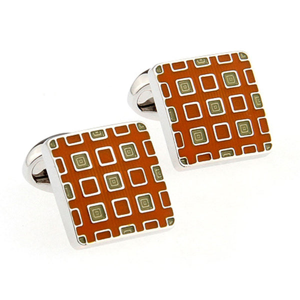 Enamel Dropping Glue Cufflinks