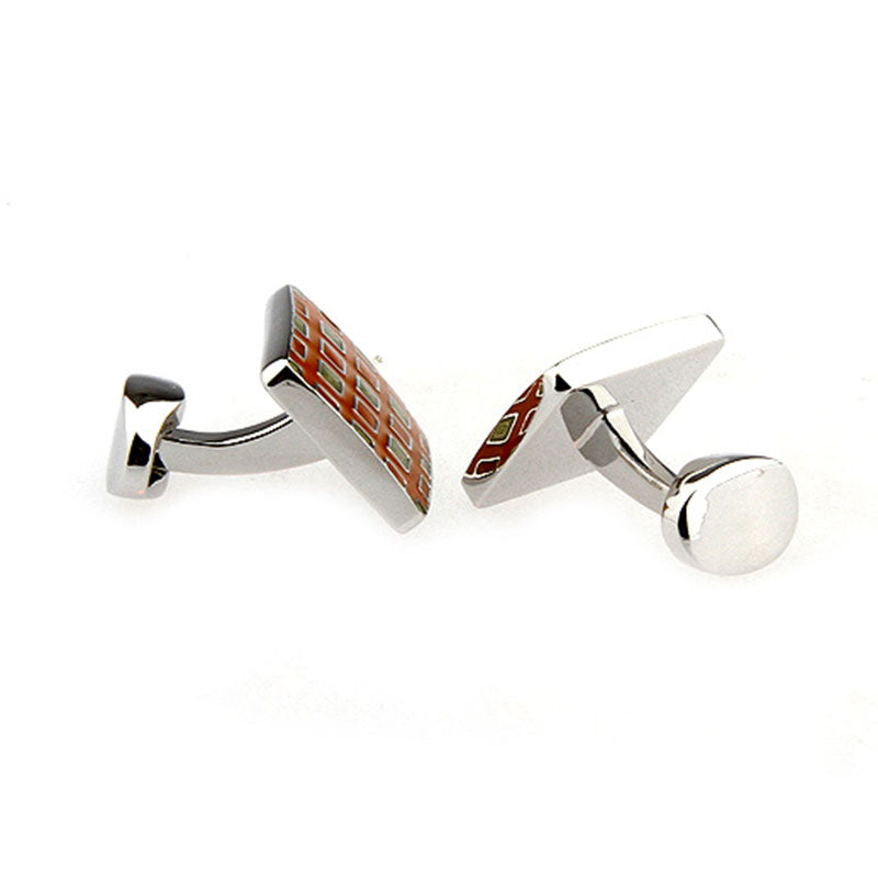 Enamel Dropping Glue Cufflinks