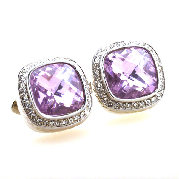 Crystal Zircon Cufflinks