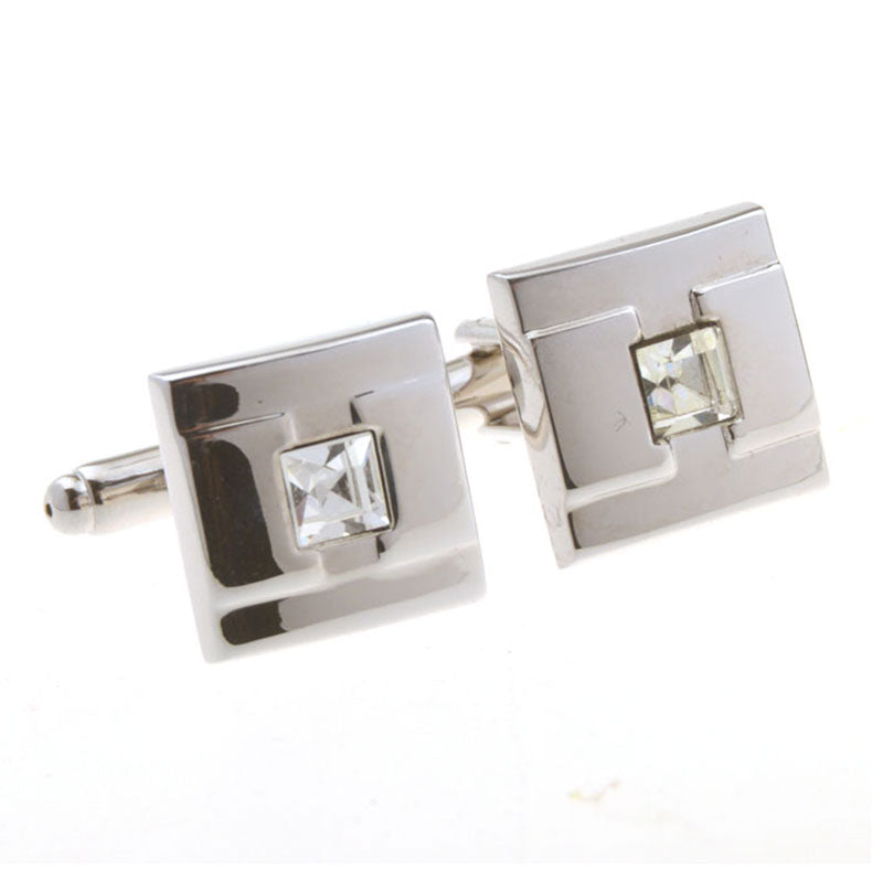 Crystal Zircon Cufflinks