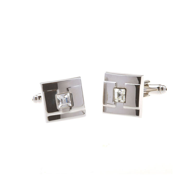 Crystal Zircon Cufflinks