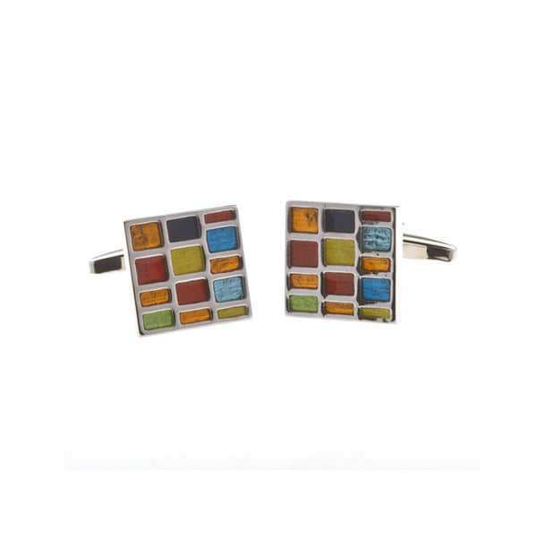 Enamel Dropping Glue Cufflinks