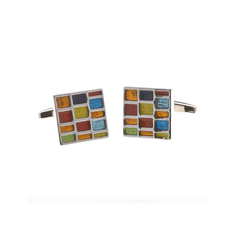 Enamel Dropping Glue Cufflinks