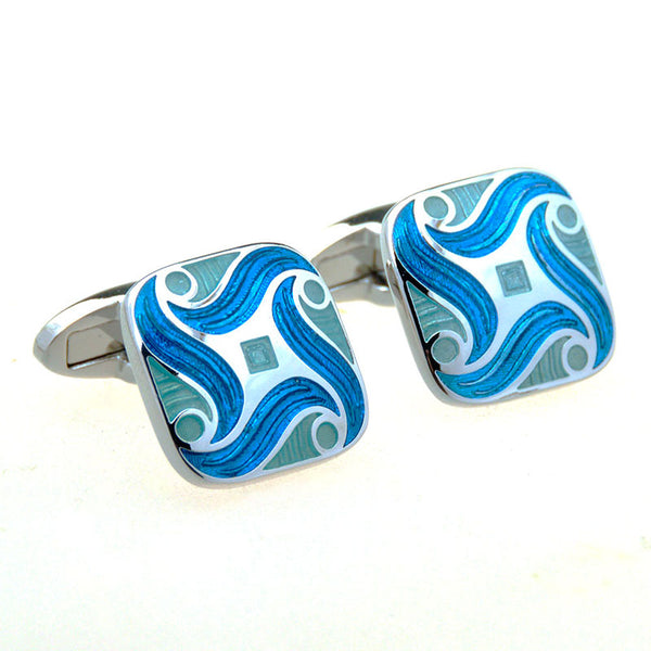 Enamel Dropping Glue Cufflinks