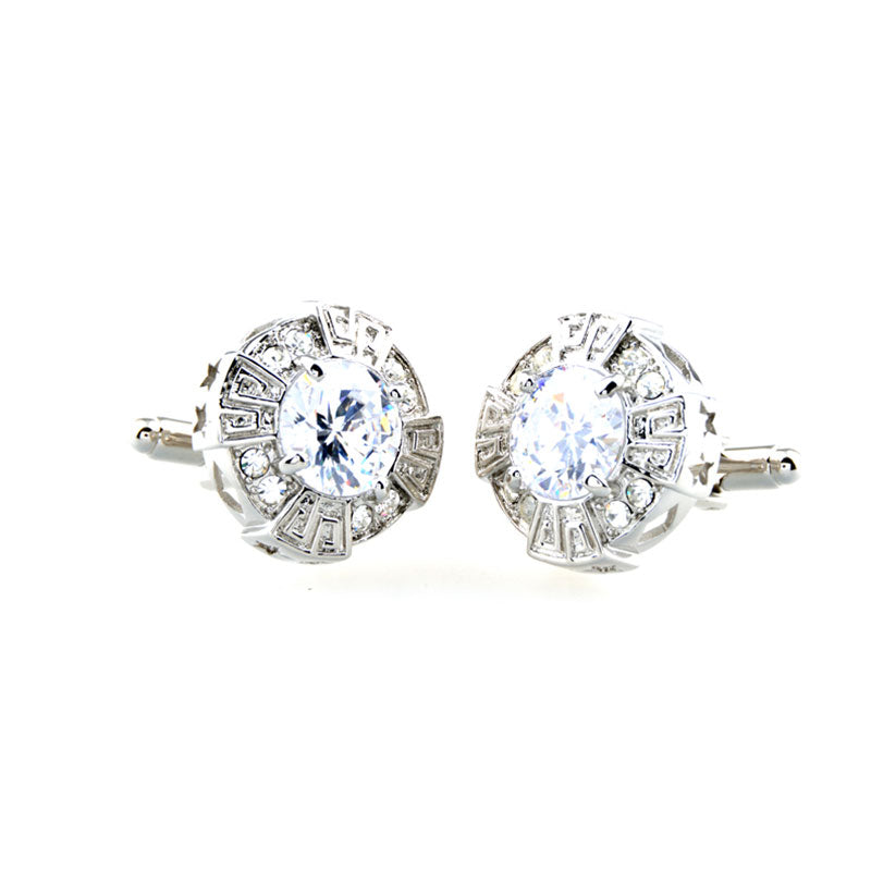 Crystal Zircon Cufflinks