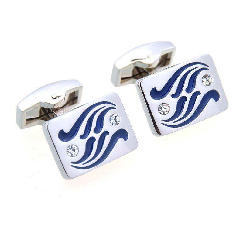 Enamel Dropping Glue Cufflinks