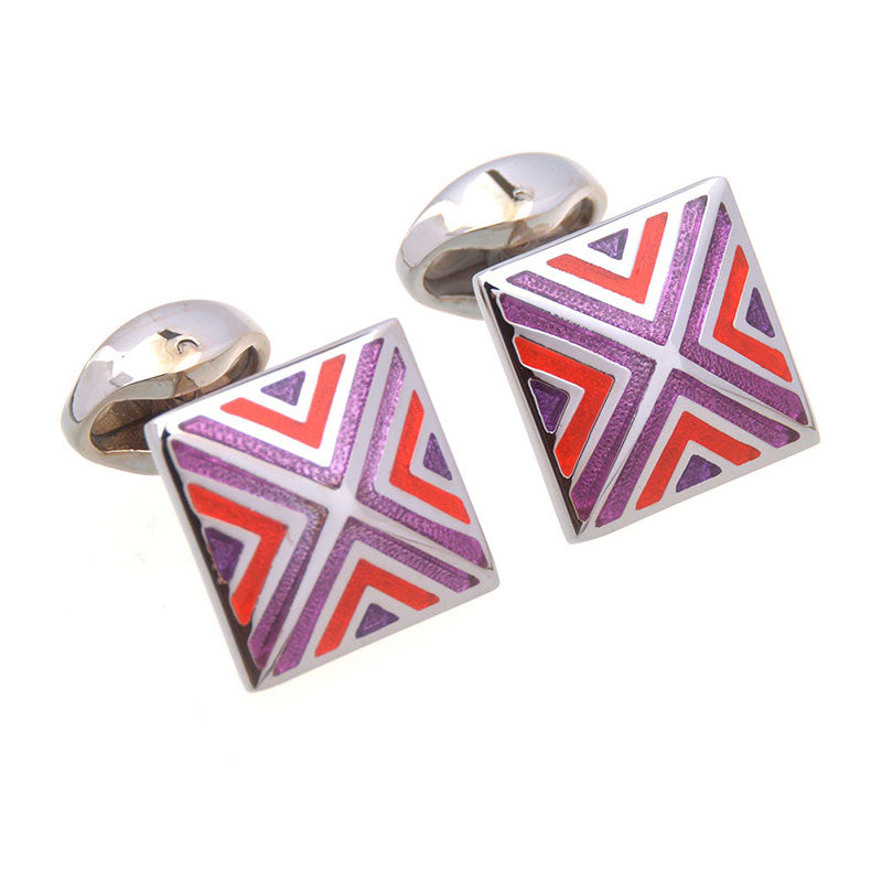 Enamel Dropping Glue Cufflinks