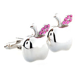 Vegetable Fruit Crystal Zircon Cufflinks