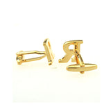 Number Letter Plain Colour Metal Cufflinks