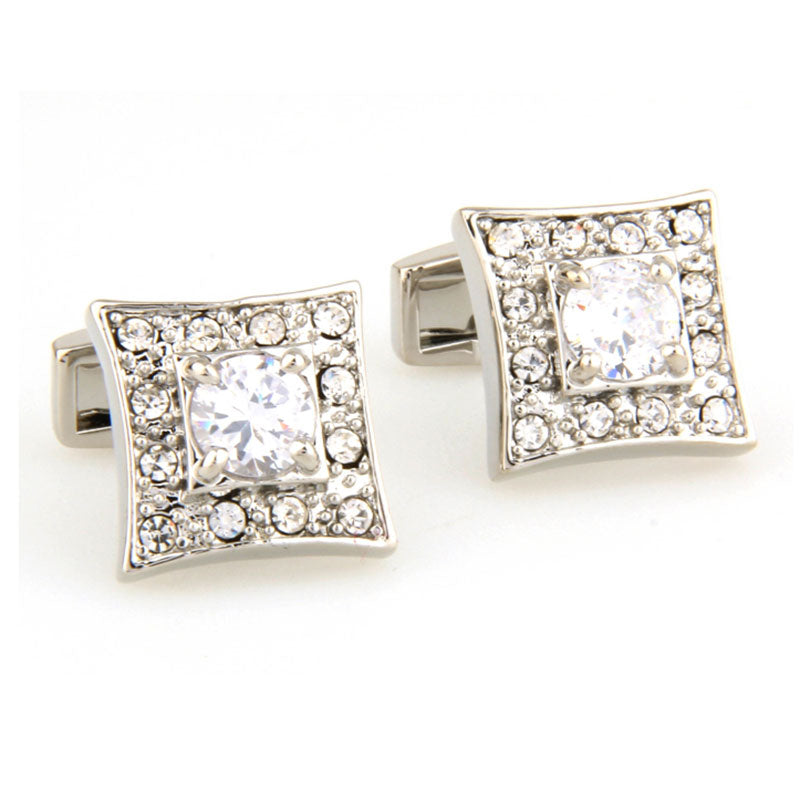 Crystal Zircon Cufflinks