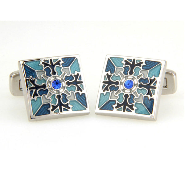 Enamel Dropping Glue Cufflinks