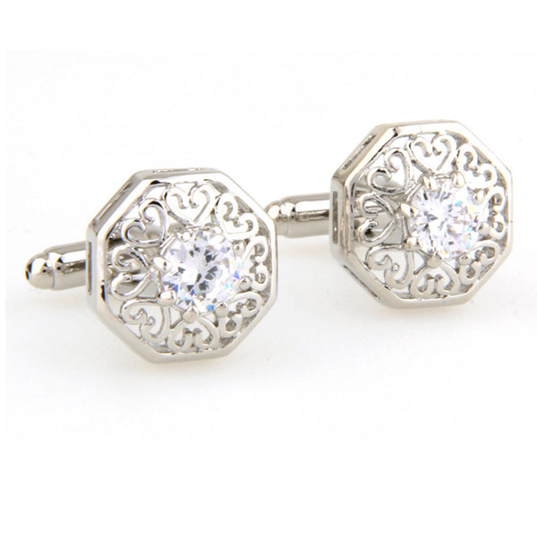 Crystal Zircon Cufflinks