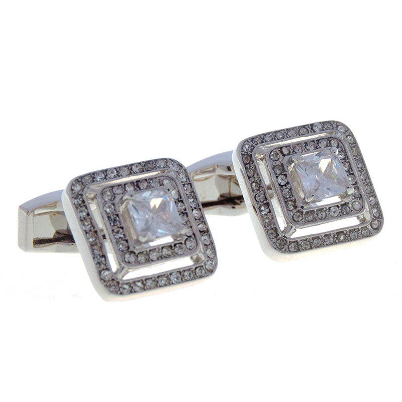 Crystal Zircon Cufflinks