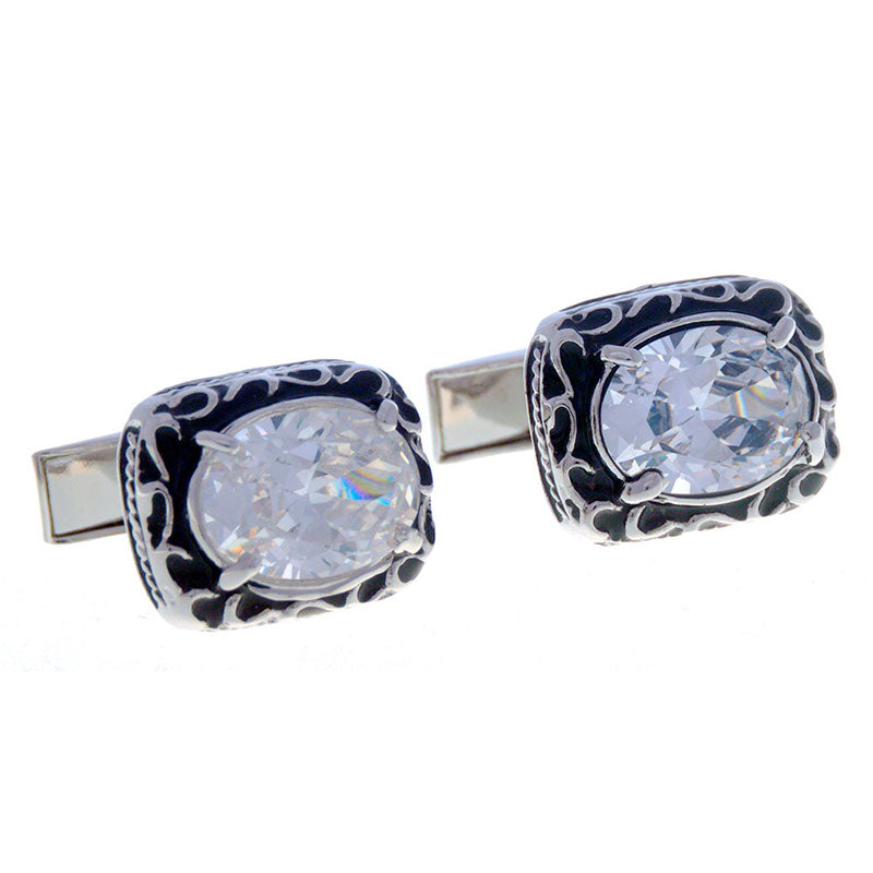 Crystal Zircon Cufflinks