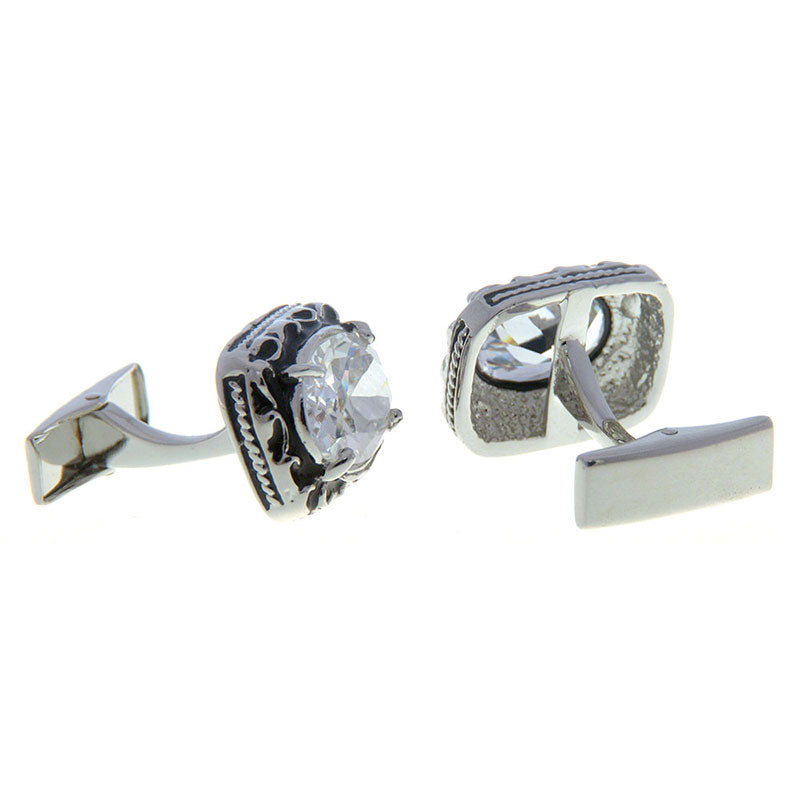 Crystal Zircon Cufflinks