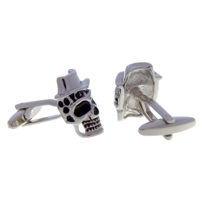 Interesting Skull Grease Baking Paint Cufflinks