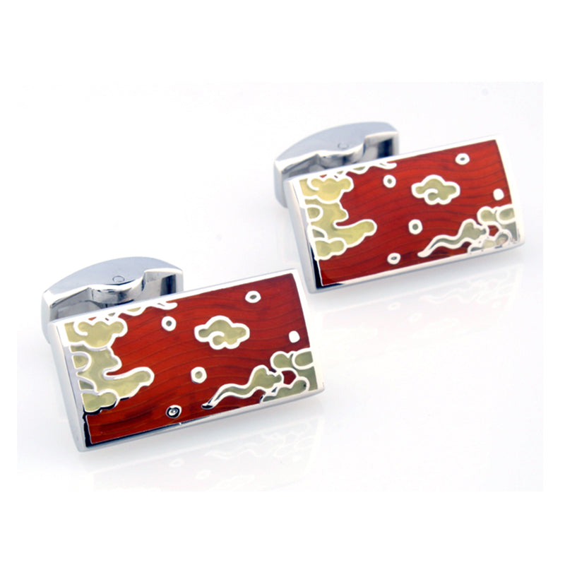 Enamel Dropping Glue Cufflinks