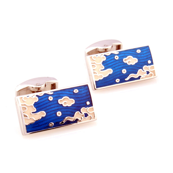 Enamel Dropping Glue Cufflinks