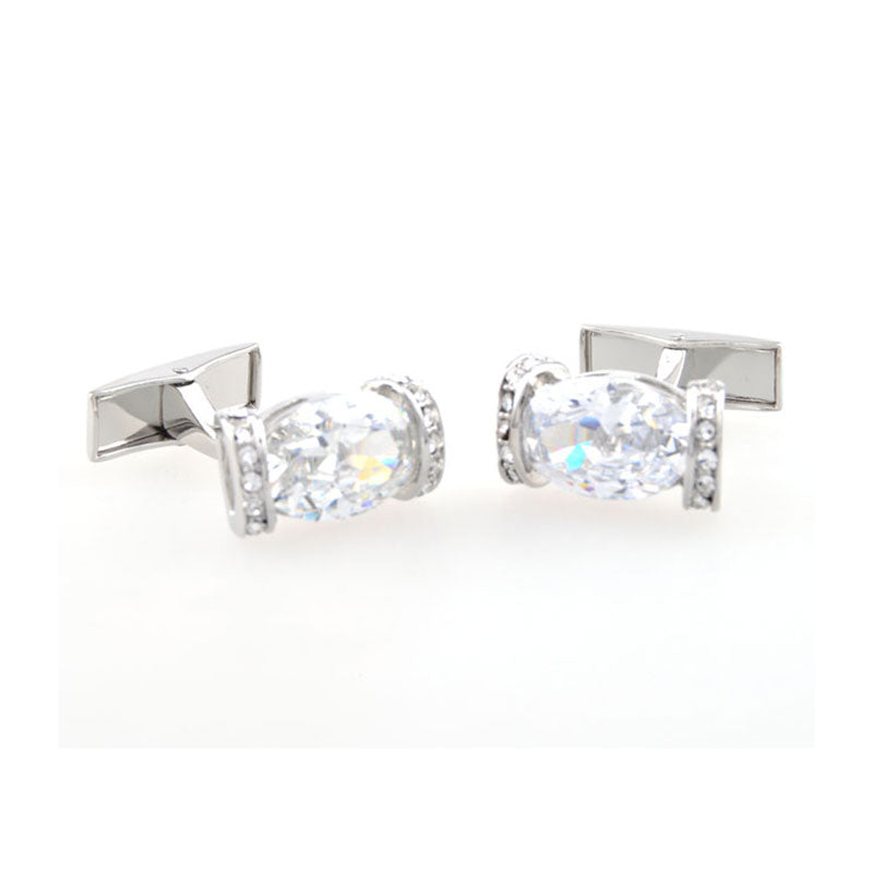 Crystal Zircon Cufflinks