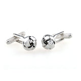 Laser Laser Chinese Knot Plain Colour Metal Cufflinks