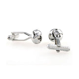 Laser Laser Chinese Knot Plain Colour Metal Cufflinks