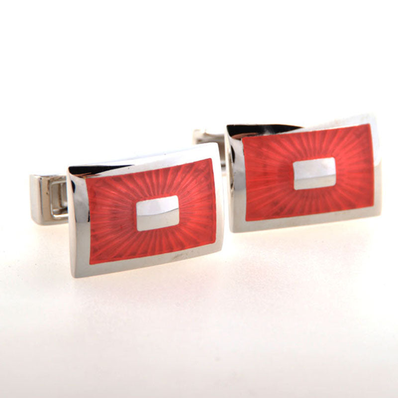 Enamel Dropping Glue Cufflinks