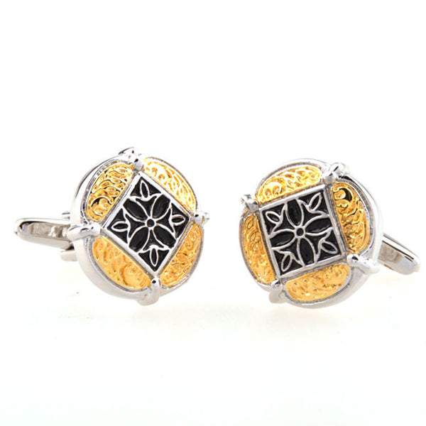 Enamel Dropping Glue Cufflinks