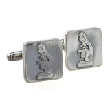 Plain Colour Metal Cufflinks