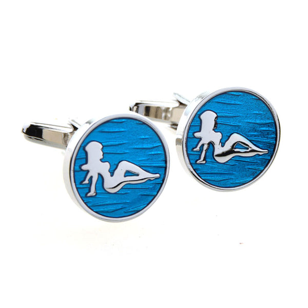 Cartoon Anime Enamel Dropping Glue Cufflinks