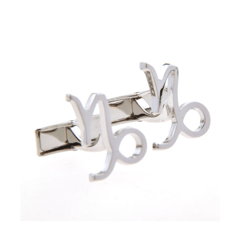 Zodiac Sign Constellation Plain Colour Metal Cufflinks