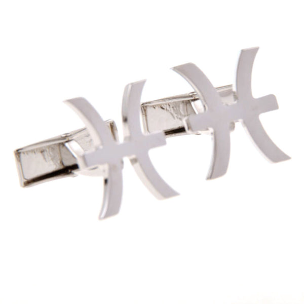 Zodiac Sign Constellation Plain Colour Metal Cufflinks