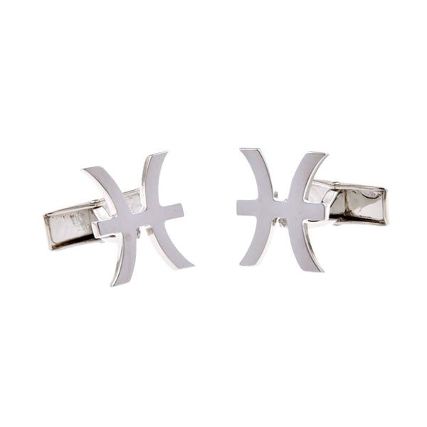 Zodiac Sign Constellation Plain Colour Metal Cufflinks